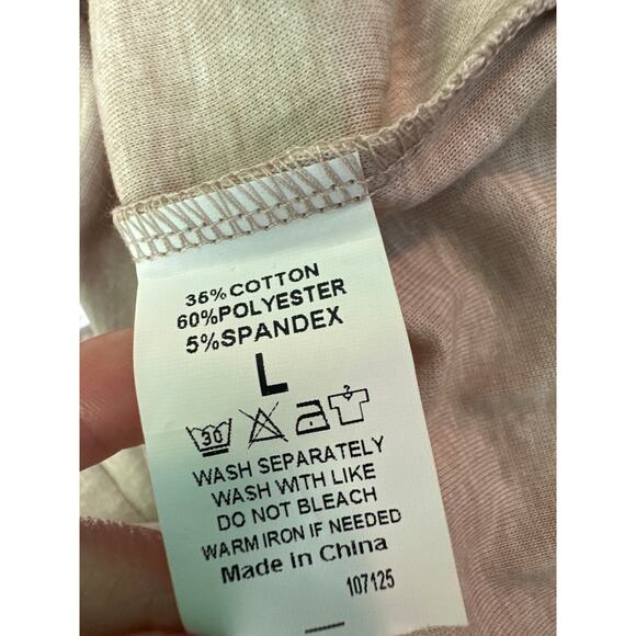 Beige long sleeves relax pullover top size Large - Picture 3 of 9